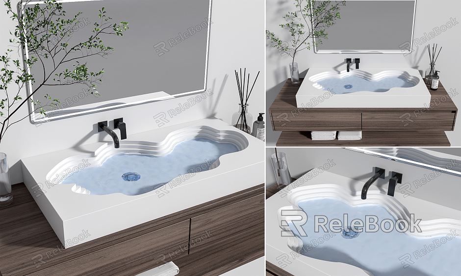 Modern wash basin shaped wash basin model