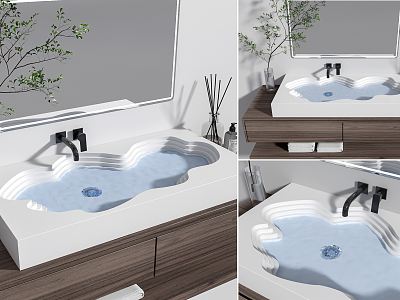 Modern wash basin shaped wash basin model