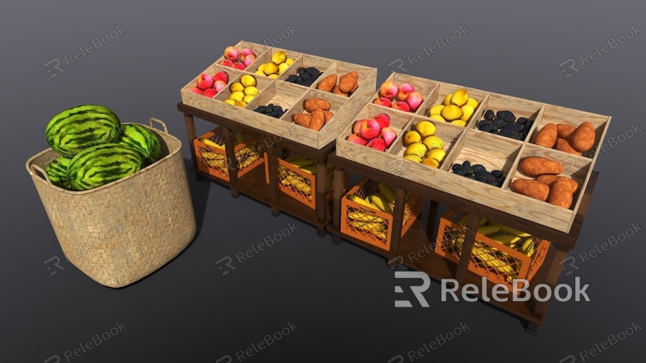 Fruit stand shelf model