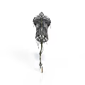 Decorative Metal Wall Hook With Ornate Design And Tassel Details For Home Decoration And Organization