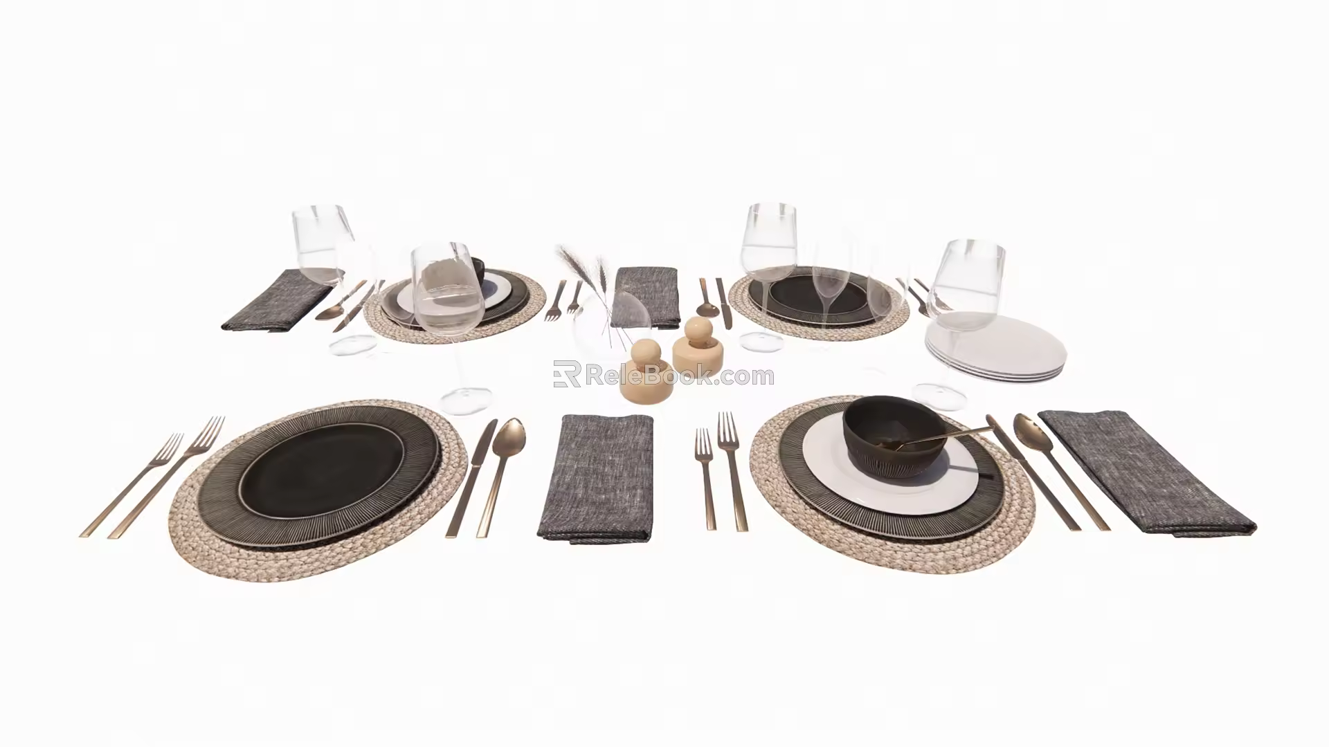 Modern Tableware Display 3d model