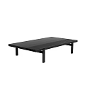 Modern Black Coffee Table With Rectangular Top And Striped Surface Design 3d model