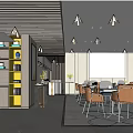 Modern reception area Multi-functional exchange area Negotiation area 3d model