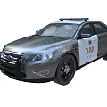 Police Function Vehicle With Emergency Lights Front Bumper Guard And POLICE Badge