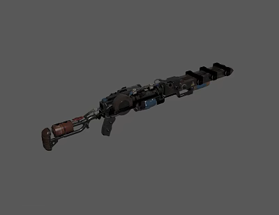 Modern submachine gun electromagnetic gun electronic gun automatic rifle homemade firearms crude weapons steampunk laser gun props sonic gun 3d model