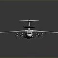 White Military Aircraft With Radar Dome And Red Star Emblem
