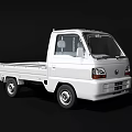 White Compact Pickup Truck With Single Cab Open Cargo Bed And Simple Exterior Design