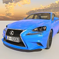 Blue Lexus Car 3D Model With Exterior Interior And Various Views 3d model