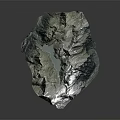 Detailed Natural Garden Landscape Topographic Model Featuring Mountains Lake And Green Terrain