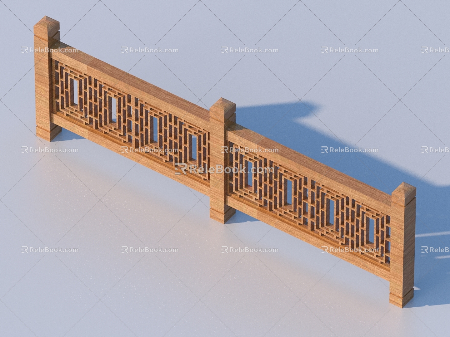 Railing Guardrail Fence 3d model