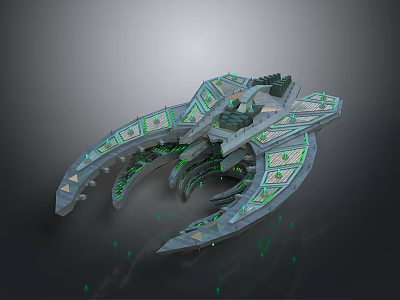 sci-fi style future warship spaceship spaceship military space mechanical design aircraft flying machine 3d model