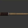 Antique Brass Telescope With Leather Wrapped Grip And Sleek Polished Finish