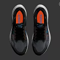 Modern Nike Athletic Sneakers with Dark Gray Upper Blue Red Accents and White Sole