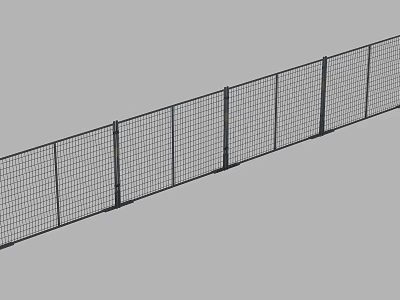 Sturdy Metal Mesh Fence Panels For Outdoor Security And Property Boundary 3d model