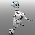 Future sci-fi robot service robot unicycle robot 3d model