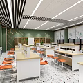 Modern Classroom Electronic Technology Classroom Labor Technology Classroom 3d model