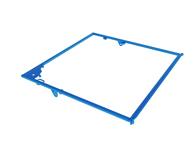Blue Square Metal Frame With Support Brackets And Durable Structure Design 3d model