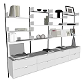 Modern Track Bookshelf 3d model