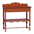 Traditional Wooden Decorative Cabinet With Carved Top Drawer And Elegant Legs