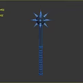 Spiked Mace Weapon With Long Metal Handle And Sharp Decorative Spikes