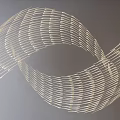 Modern Spiral Wave Chandelier With White Curved Lines For Interior Decor