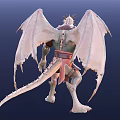 Mythical Winged Humanoid Creature Character With Weapon Ornate Accessories 3D Model Design 3d model