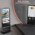 Modern Office Appliances Digital Signage Kiosks With Interactive Screens And Information Displays