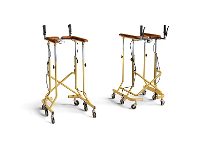 Two Wheeled Walkers With Adjustable Handles And Stable Frame Structure 3d model