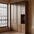 Sleek Modern Entryway Cabinet And Side Cabinet With Wooden Storage And Decorative Shelves