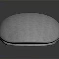 Gray Oval Soft Cushion with Plush Fabric for Home Comfort Use