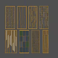 Various Modern Room Dividers Featuring Geometric Patterns And Metal Frames
