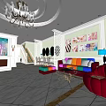 Luxurious Beauty and Hair Salon Interior With Comfortable Chairs Stylish Sofa and Elegant Chandelier