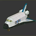 Modern White Commercial Airliner With Blue Tail Wing OSDS Logo And Yellow Windows