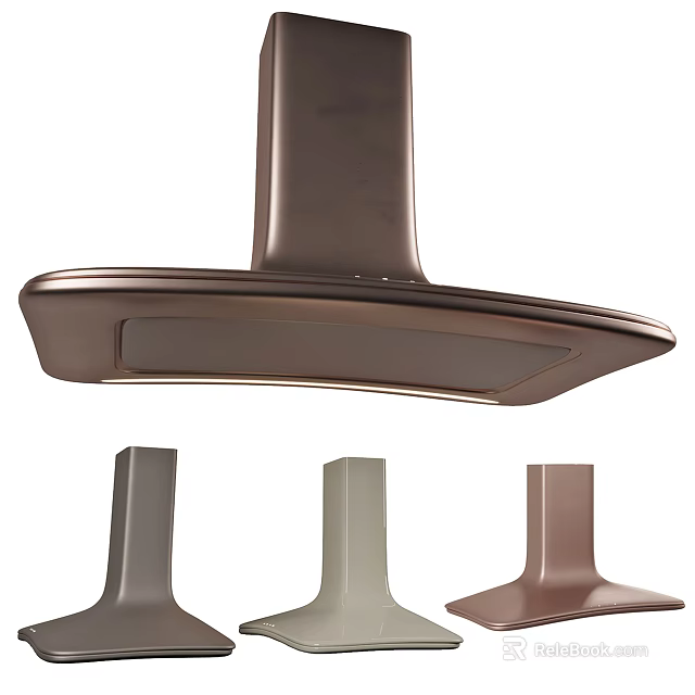 Stylish Kitchen Appliances Range Hoods with Multiple Colors for Modern Kitchens 3d model 