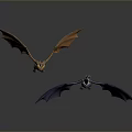 Colorful Flying Dragons With Orange And Purple Wings In 3D Render