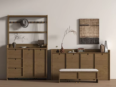 Modern Middle Style Shoe Cabinet 3d model