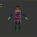 Fantasy Warrior Armor Outfit With Leather Red Accents Helmet Gloves And Boots