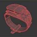 Stylish Beetle Design Ring 3D Model Fashion Accessory Unique Jewelry Piece