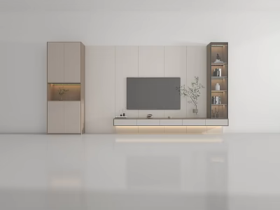 Modern TV background wall video wall 3d model