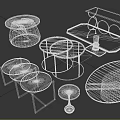 Modern Coffee Tables with Marble Glass Tops and Metal Frames in Round Oval Designs