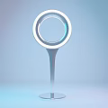 Smart Machine Illuminated Circular Ring Lighting Device With Silver Base Modern Design 3d model