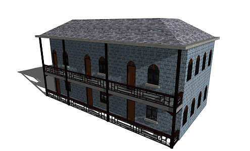 New Chinese-style Folk House Republic of China House 3d model