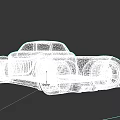 Black Modern Retro Style Pickup Truck With Large Silver Wheels And Red Accent