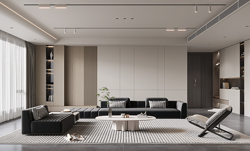 modern living room 3d model