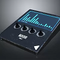 MXAR Device With Black Body And Four Control Knobs Featuring Blue Waveform Display On Screen