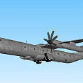 Gray Turboprop Passenger Plane With Aerodynamic Fuselage Design And Propeller Engines