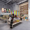 Twelve Mart Grocery Store With Colorful Decor Wooden Shelves And Fresh Produce