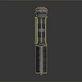 Futuristic Sci-Fi Weapon With Tubular Metallic Design And Carbon Fiber Texture