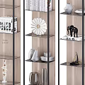 Modern Open Storage Shelving Unit With Wooden Metal Frames Decorative Items Books And Vases
