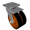 Industrial Caster Wheel Heavy Duty Metal Frame Rubber Tread for Machinery Mobility
